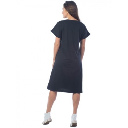 Minimalist trowel dress, size 44, black color-3