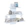 Wall shelf, 600 × 212 × 600 mm, white color