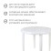 Round table, 90x90x75 cm, white color
