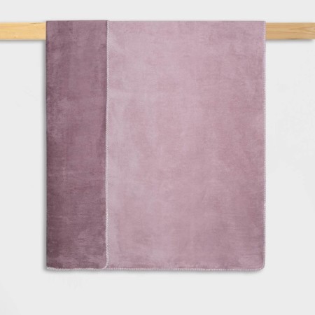Blanket, size 200x220 cm, dry rose color-2