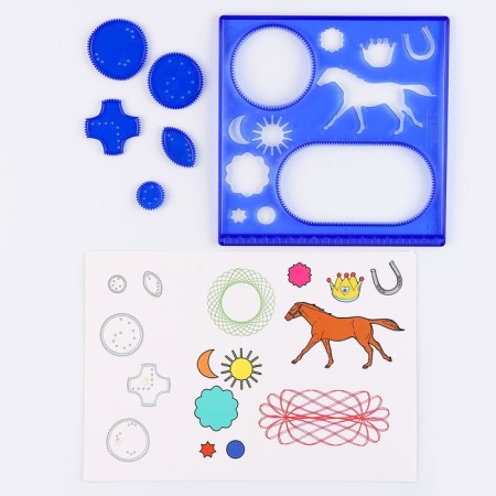 Horsema stencil stencil with coloring-1