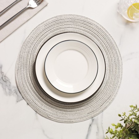 Serving napkin on the table "Gradient", D = 30 cm, color gray color-1