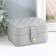 Casket to the leatherette for jewelry "Stygian matte" gray 12x10x6.3 cm
