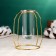 Kashpo on a gold stand glass, 10x15x5.5cm