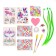 Set with strands, tattoos, rhinestones, purse