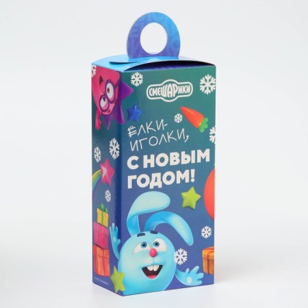 New Year. Gift box New Year's surprise "Smeshariki" License 11 x 6 x 21 cm (+4 cm).-1
