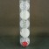 Set of balls plastic D-8 cm, 5 pcs "frost" white