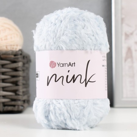 Yarn "mink" 100% polyamide 75m/50g (351 blue)-4