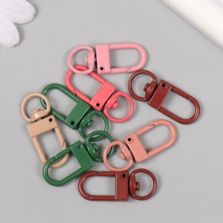 Carabiner Metal with a ring "Loop" mix 3.1x1.2 cm-1
