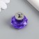 Handle for the casket Metal "Violet Crystal" silver 2.6x2.6x2.4 cm