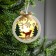 Christmas tree toy "Ball with a fox", from batteries, a glow of warm white