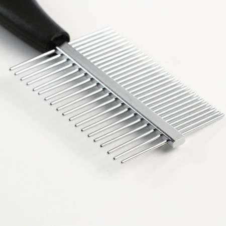 Combed double -sided "paws" with straight teeth, plastic pen, black-3