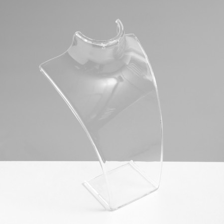 A bust for jewelry, 13.5 × 10.5 × 20 cm, h = 20 cm, the color is transparent, glossy-2