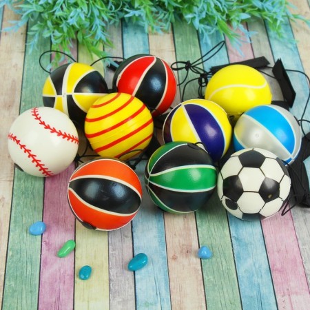 Sports ball, soft, elastic band, Mix colors-2