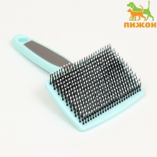 Pucoding plastic soft with rounded teeth, medium, 9 x 15.5 cm, turquoise