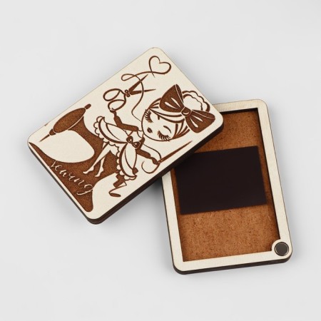 Magnetic needle "Girl with scissors", 8 × 5.5 cm-2