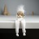Souvenir Polystone "Angel in a white outfit, in a hat with fluff" sits 6x4x15 cm