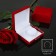 The case is velvet under the classic bracelet 9 × 9 × 4, the color is red, the insert is white, D = 5.4 cm