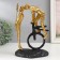 Polystone souvenir "Kiss, pair, monocycle and balloon" Gold 26x17x11 cm