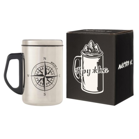 Thermal circle, 500 ml, steel "compass", retains heat 2 hours, 13.5 x 8.3 cm-2