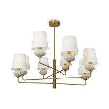 Suspended lamp Freya Fr2029PL-08BS Ceramics, 730x730 mm, E14, 8x40W, brass color