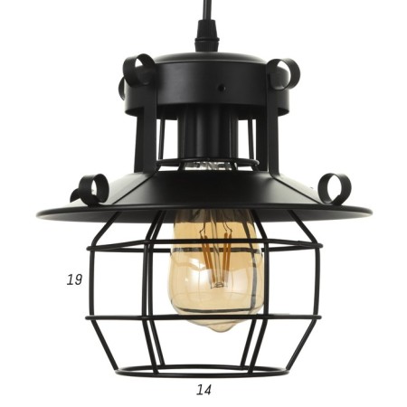 Lamp Bayerlux 2137/1bk E27 40W Black 21x21x21-120 cm-4