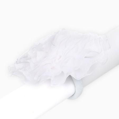 Outlet. Bant for hair on elastic band, white, 11 cm, Minnie Mouse-5