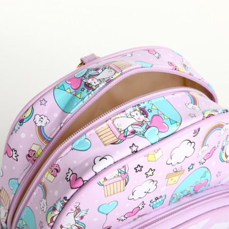 Children's backpack on the zipper "chosen", the color is pink-6