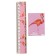 Set of desktop children's "flamingos" (stand+2 pencil+ruler+sharpener+eraser+notebook 8 sheets)