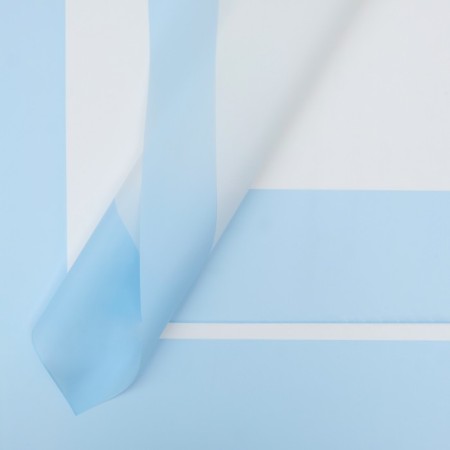 Matte, white, blue film, 58 x 58 cm