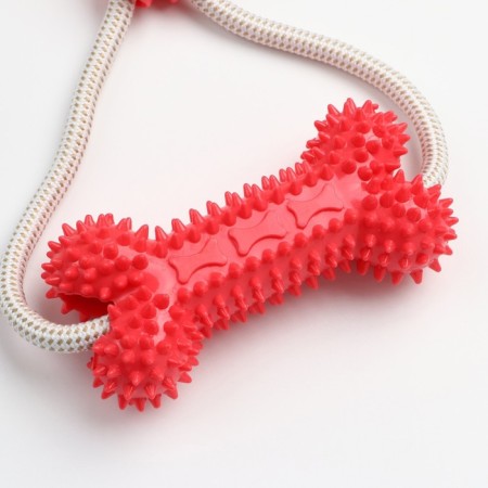 A toy for dogs "bone on a suction cup", 40 cm, red-4