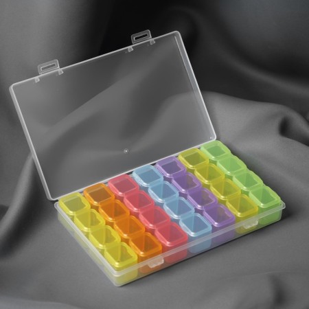 Organizer for needlework, 7 organizers of 4 departments, 17.5 × 10.5 × 2.5 cm, color mix-1