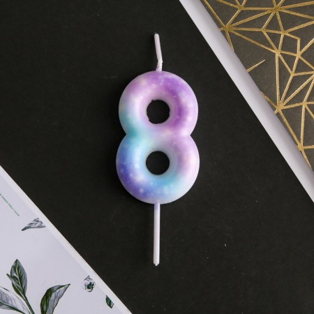 Candle for the cake, number "8", 5.5 x 8 cm.-2
