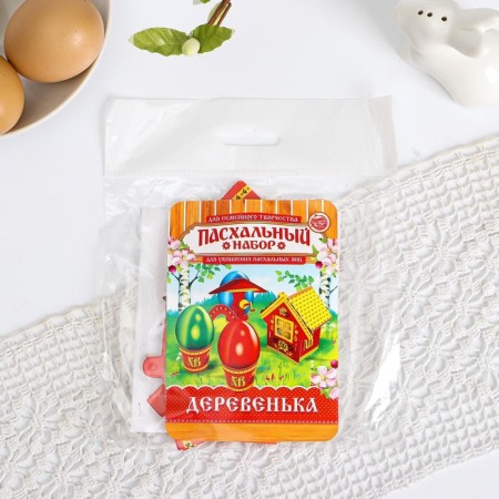 Easter set for decorating eggs on Easter "Village. Khokhloma "-2