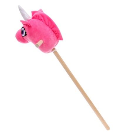 Soft toy "Unicorn-Sckun", on a stick, pink color-3