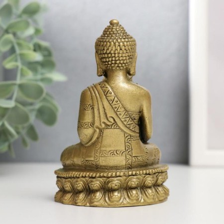 NECSK Polystone Bronze "Buddha for Meditation" 11x7.5x5.5 cm-2