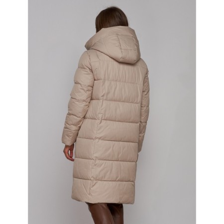 Coat insulated winter female, size 46, beige color-17