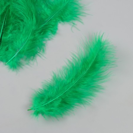 Pen decorative goose downy "green grass" set 40 pcs h = 10-15 cm-2