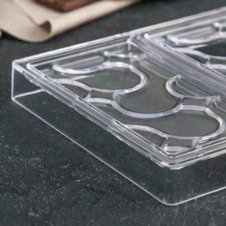 Konfinetta chocolate form “Simple-B.”, 27.5 × 17.5 × 2.5 cm, 3 cells (15.3 × 7.5 × 0.8 cm)-1