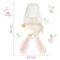 Nibbler for feeding, with silicone mesh "Bunny", rotating piston, pink color