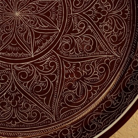 Largan Rishtan ceramics "Patterns", 36 cm brown-2