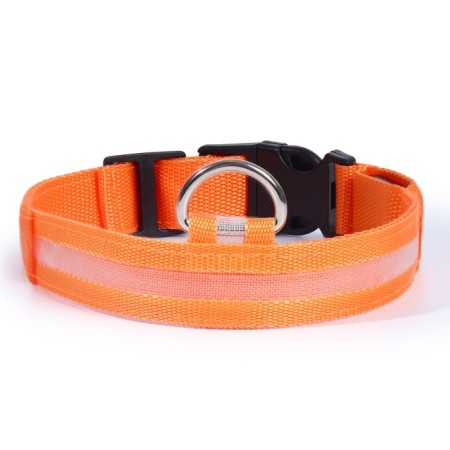 Collar with backlight size XL, Osh 52-60 x 2.5 cm, 3 glow modes Orange-4