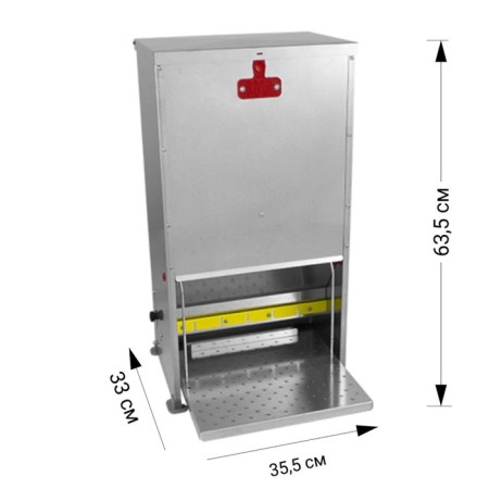 Bunker feeder for chickens, pedal, 28 l, alma-2