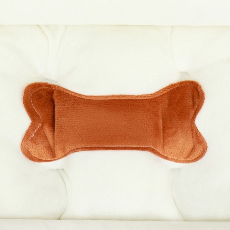 Lynchin-Divan for animals "Bone", 45 x 30 x 15, white-brown-6