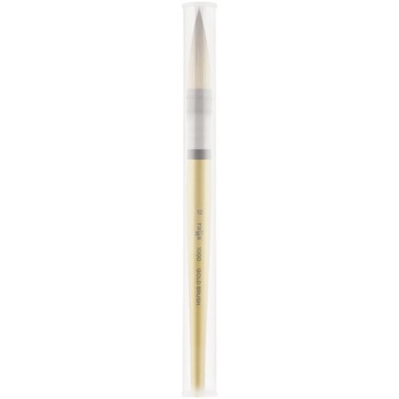 Synthetic brush, round, gamma "Gold Brush" No. 12, French mount, short handle-4