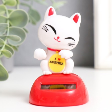 Plastic pendulum from the solar battery "Cat Mani-Neko Happy" mix 8.5x5x6 cm