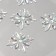 Stick plastic rhinestones for hair "Flower scattering" silver 25x13 cm