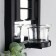 Climber Plastic, glass for 1 candle "Reflection" D-4 cm black 8x12x41 cm