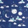 Printed fabric "I love you to the moon and vice versa" Sh.160 cm, satin, 100% cotton