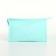 Cosmetic bag with zipper, turquoise color